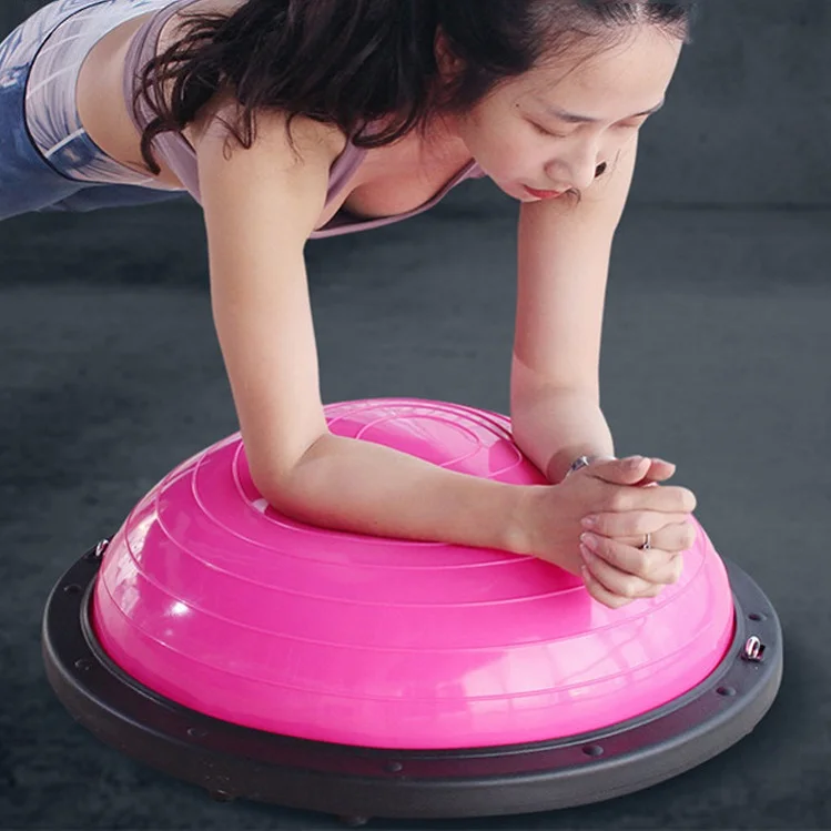 Tking High Quality Customized 58cm Explosion Proof Thickened Fitness Half Pilates Balance Bosuing Yoga Ball Bosus Ball