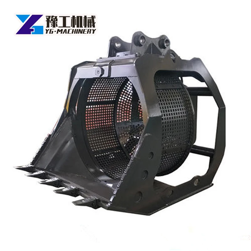 New Multifunctional Excavator Screening Bucket Shredder Crusher Bucket for sale