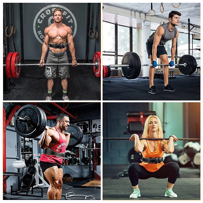 Custom Logo Back Support Gym Belt Unisex Fitness Safety Weightlifting Leather Belt Powerlifting Lever Gym Belt For Men