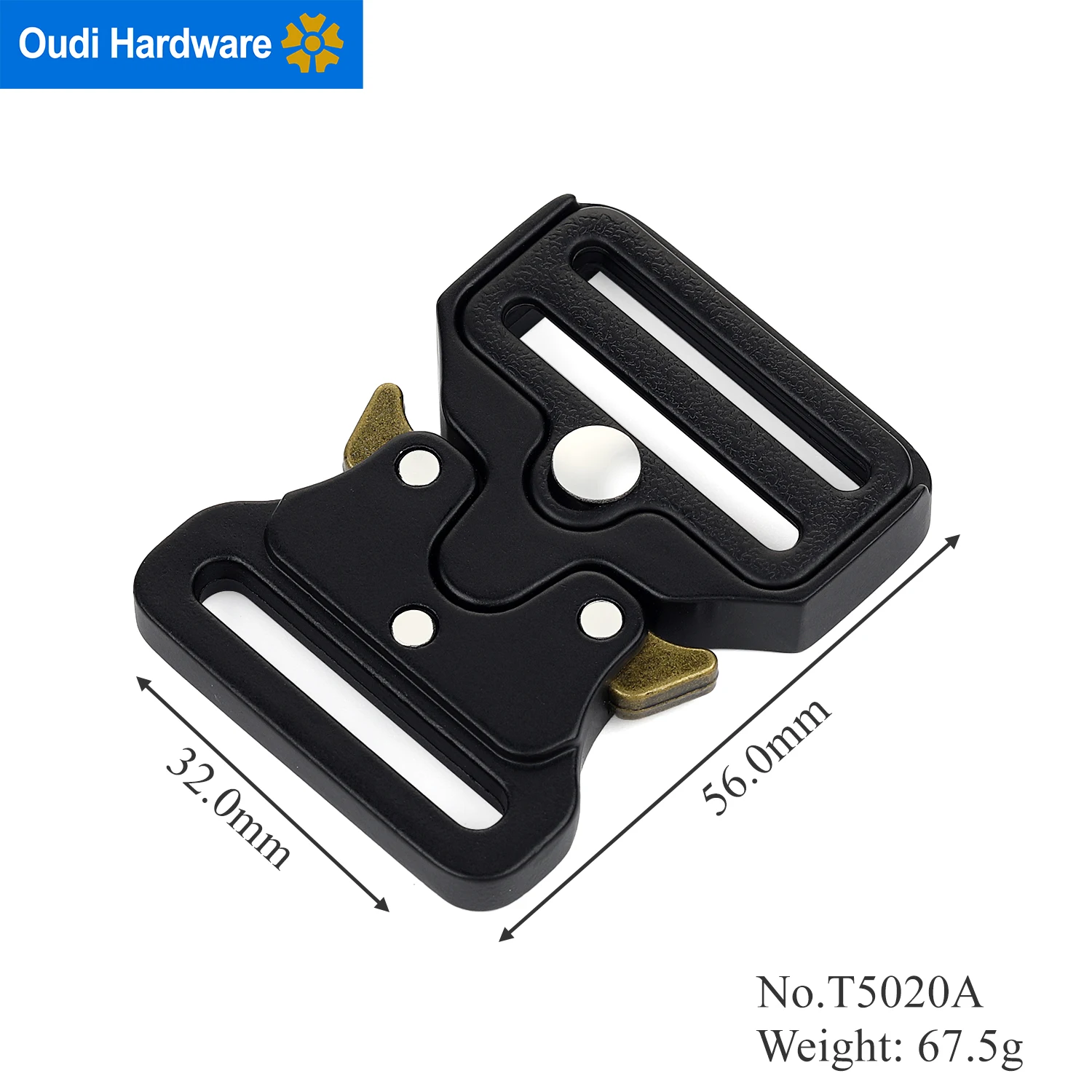 Metal Buckle Dual Adjustable Tactical Belt Buckle 1 inch 25mm Heavy Duty Belt Buckle