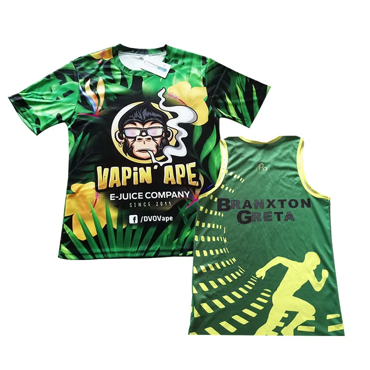 Comfortable Sublimation Fitness Round Neck Camo Quick Dry Shirt