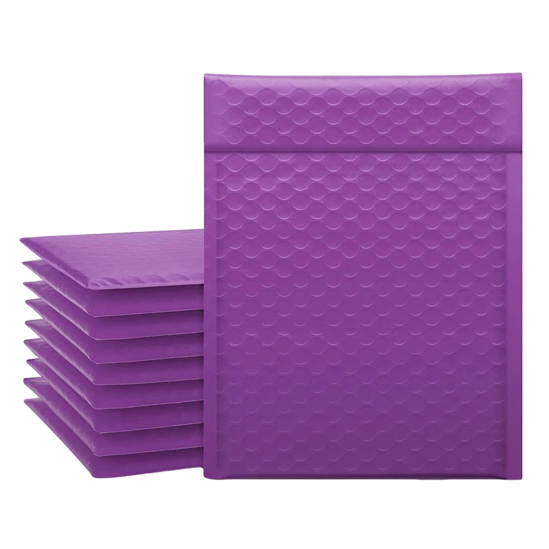 Custom Eco-friendly Cosmetics Shipping Lavender Lilac Poly Bubble Envelope Padded Bag with Bubble Recycled Wrap