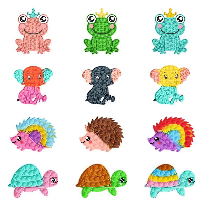 Children  Educational Toys Animal and Vehicle Popit Fidget Toys for Kids
