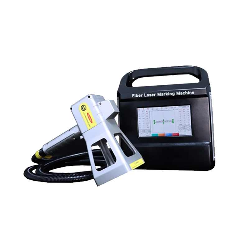 factory direct support customized handheld portable home card logo dog tag card rubber 30w fiber laser marking machine