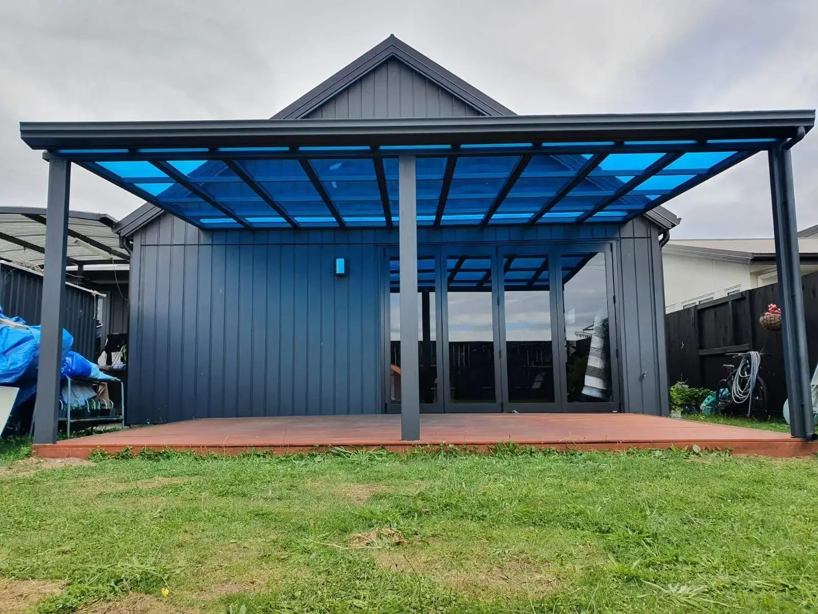 LongTai Factory direct for balcony rain cover Plastic Rain Door Cover sun shade outdoor Waterproof Aluminum Canopy
