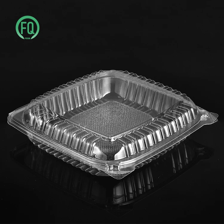 Factory Directly Wholesale Food Grade Packaging Clear Clamshell Food Bakery Packaging Container