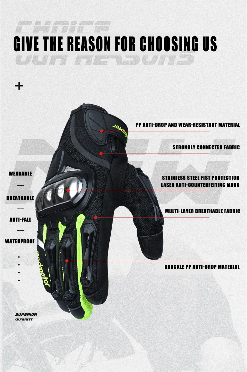 Stainless Steel Fist Surface Protective Shell Gloves Motorcycle Racing Knuckle Protect Motorbike Motocross Sports Gear gloves