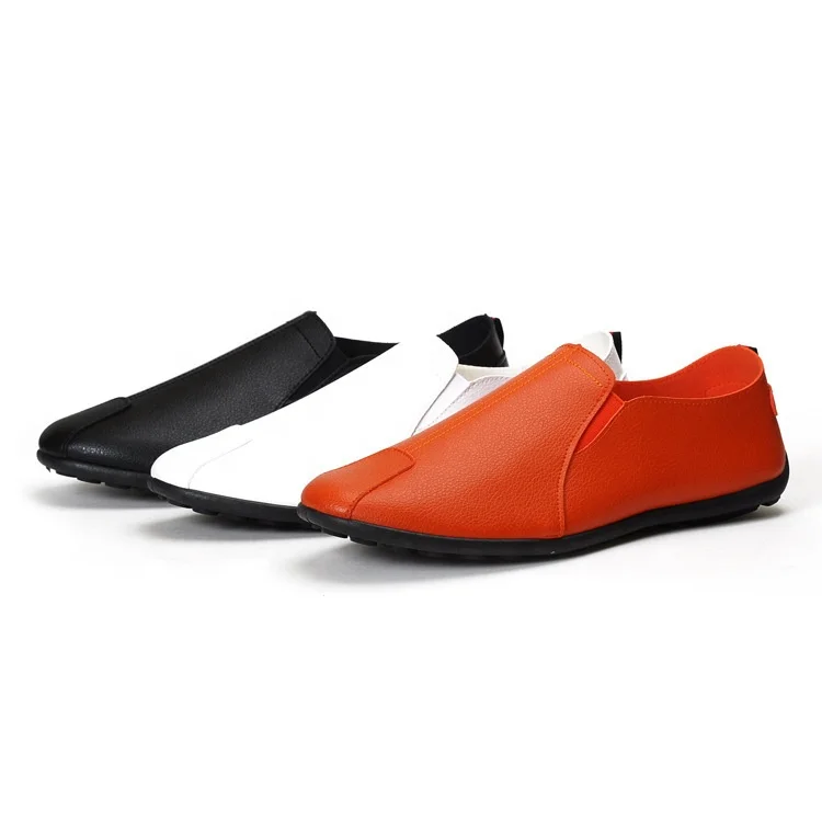 hot selling fashion men PU flat shoes men soft sole shoes men casual shoes