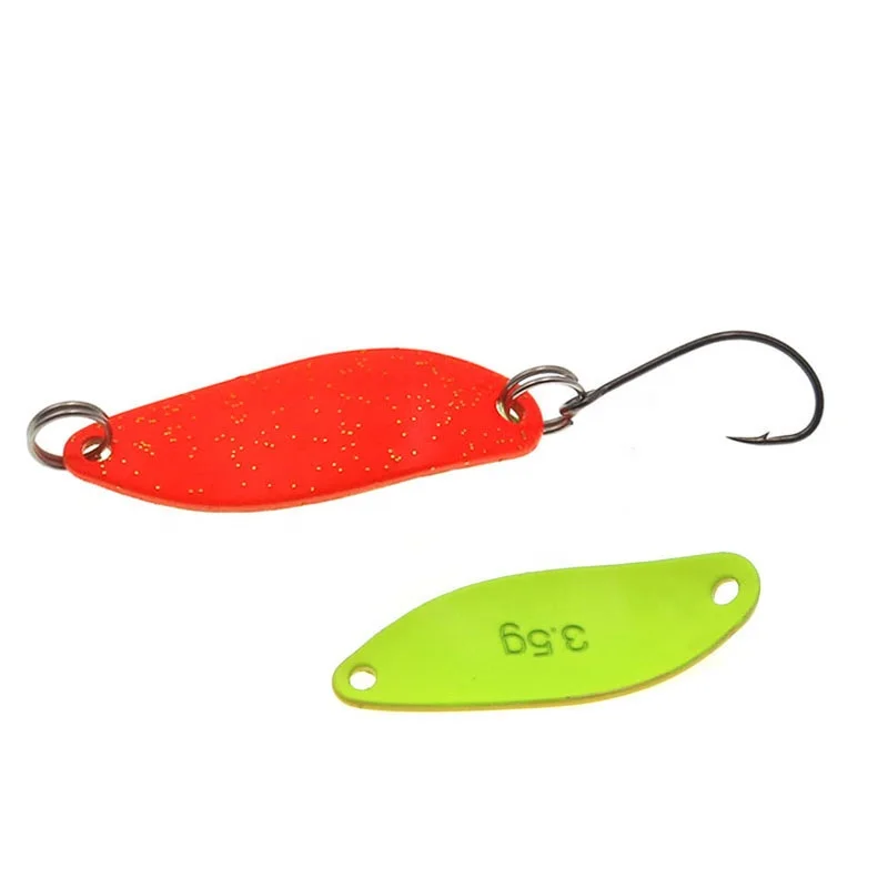 
HISTOLURE 3.5g mini colorful bait fishing baits metal spinner lure trout metal spoon single hook fishing lure 