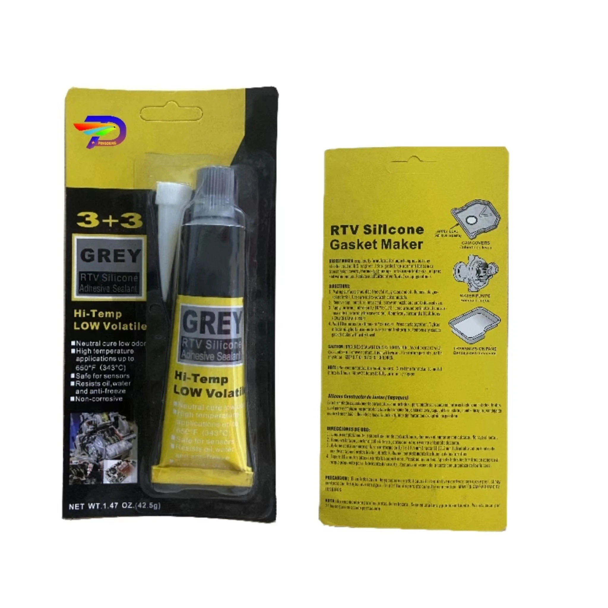 RTV Gasket Maker sealant 100% Acetic Silicone Sealant High Temperature 85g 35G rtv silicone grey red black