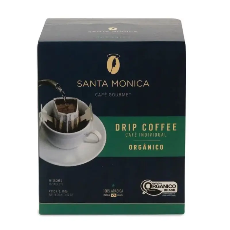 Drip Coffee Organic Special Selected Cherry Coffee - 10 Sachets - Santa Monica Gourmet Brazilian coffee