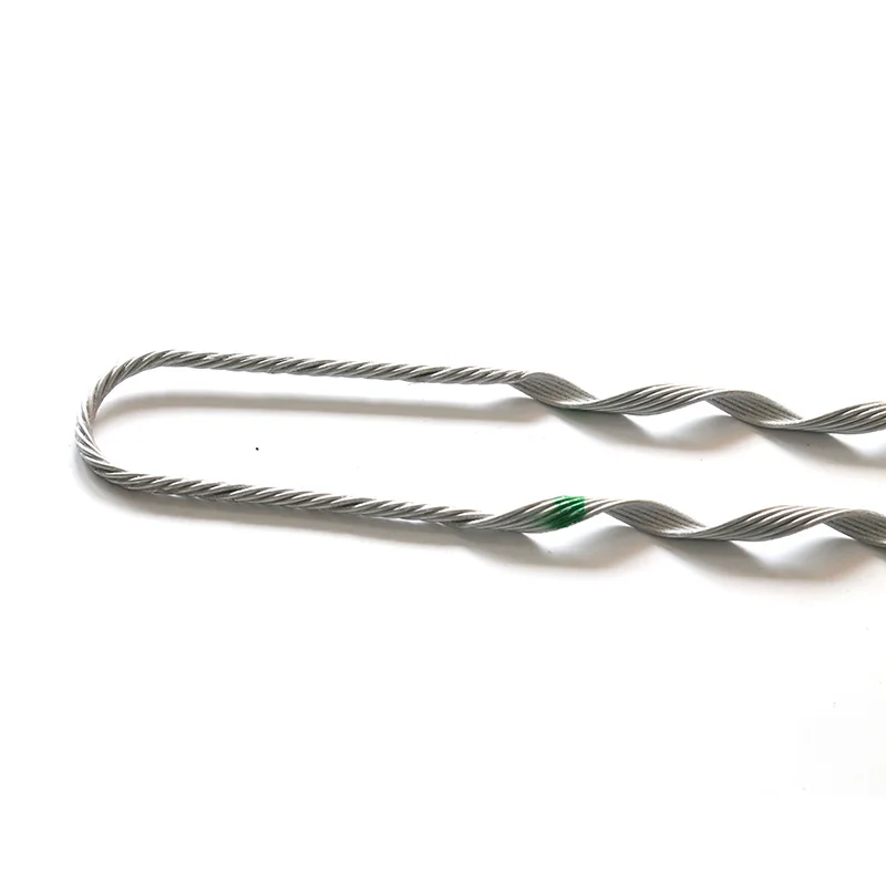 Wholesale 1/7 galvanized steel Fiber cable Armour Rods Preformed Tension Clamp Dead End Guy Grip for ADSS OPGW