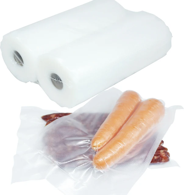 Transparent Freezer rolls Packing embossed Frozen Sous Vide roll Clear Embossed Nylon Vacuum Sealer roll for Vegetable