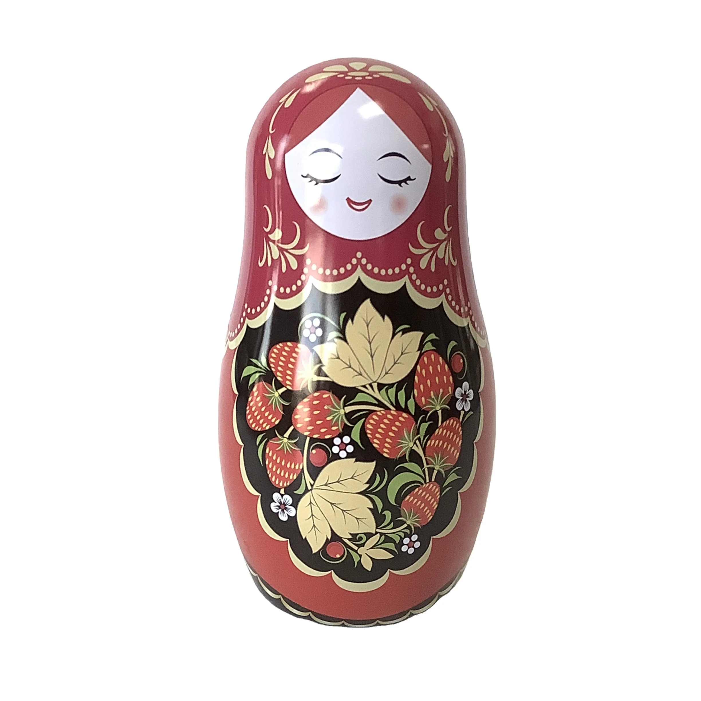 Doll Shape Candy Tin Box Innovative Matryoshaka Metal can Box Tin