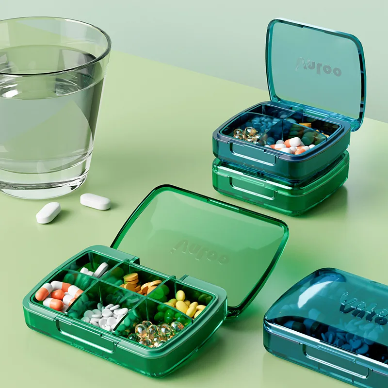 travel promotional waterproof pill box Plastic Portable Pill Case Daily Pill Organizer  to Hold Vitamins Cod Liver Oil