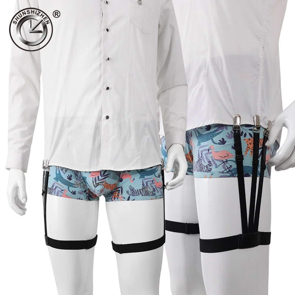 wholesale black shirt suspenders Adjustable mens shirt strap