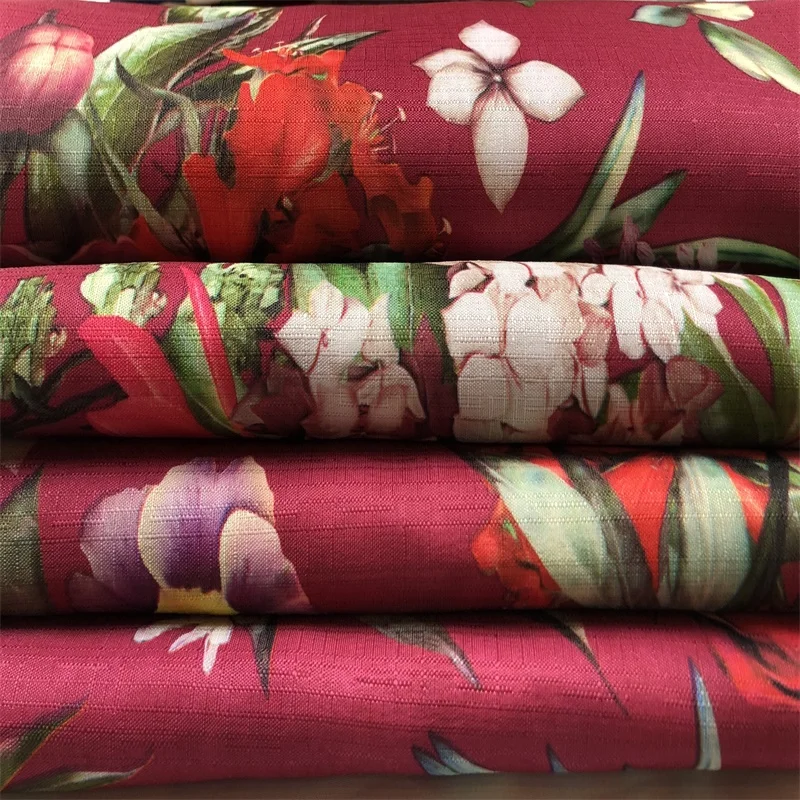
wholesale flower design printed fabric 300D oxford fabric for table cloth 