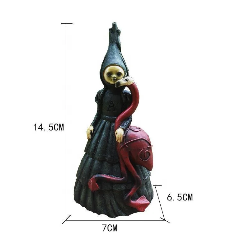 Manufacturers directly produce custom resin witch ornaments home decoration accessories custom size LOGO