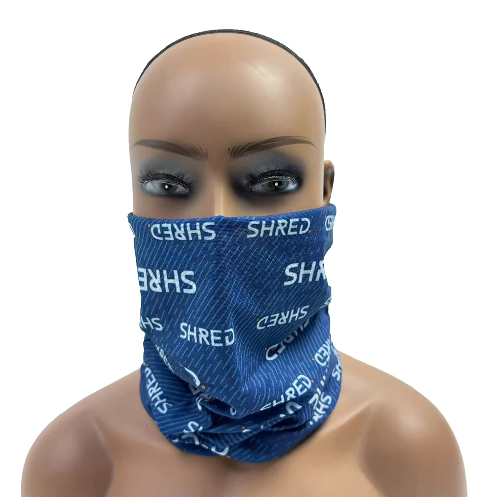 100% Polyester Outdoor Neck Gaiter Multifunctional Adult Cycling Buffs Bandana with Solid Color Style Seamless Head Scarf