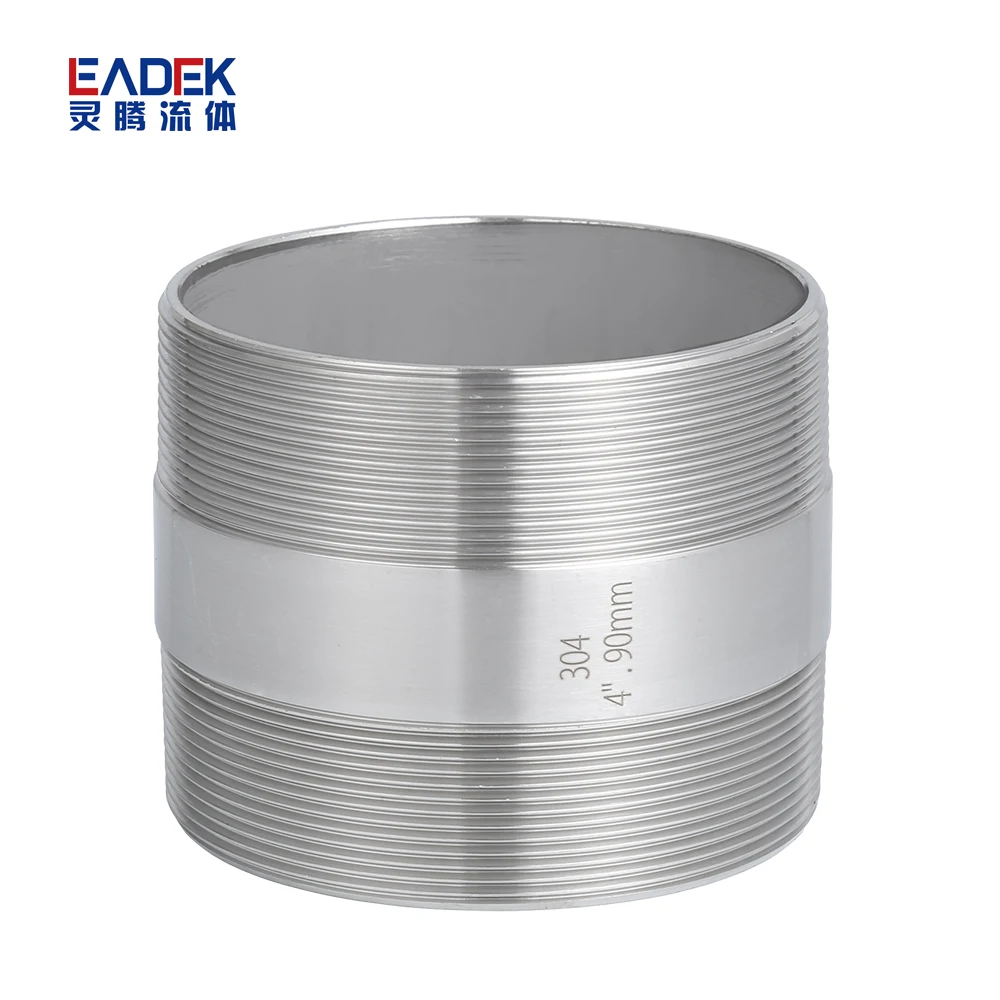 Tube Threaded Fittings Double Male Barrel Hose Nipple New Pvc 1 Piece Male Female Pipe Fittings Arrival Stainless Steel 304 6in