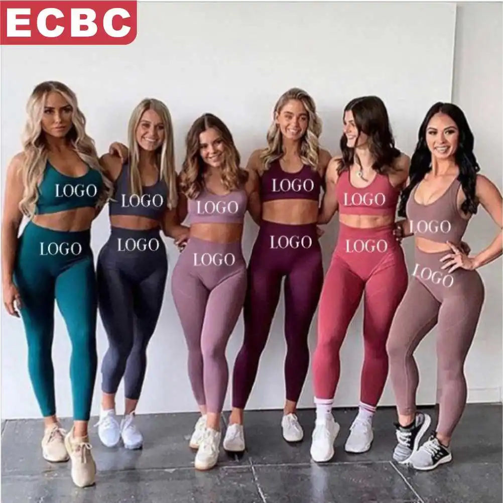 Лидер продаж на заказ женские леггинсы для поднятия ягодиц 2 предмета бесшовные спортивный бюстгальтер одежда спортзала тренировок комплект фитнеса и йоги
