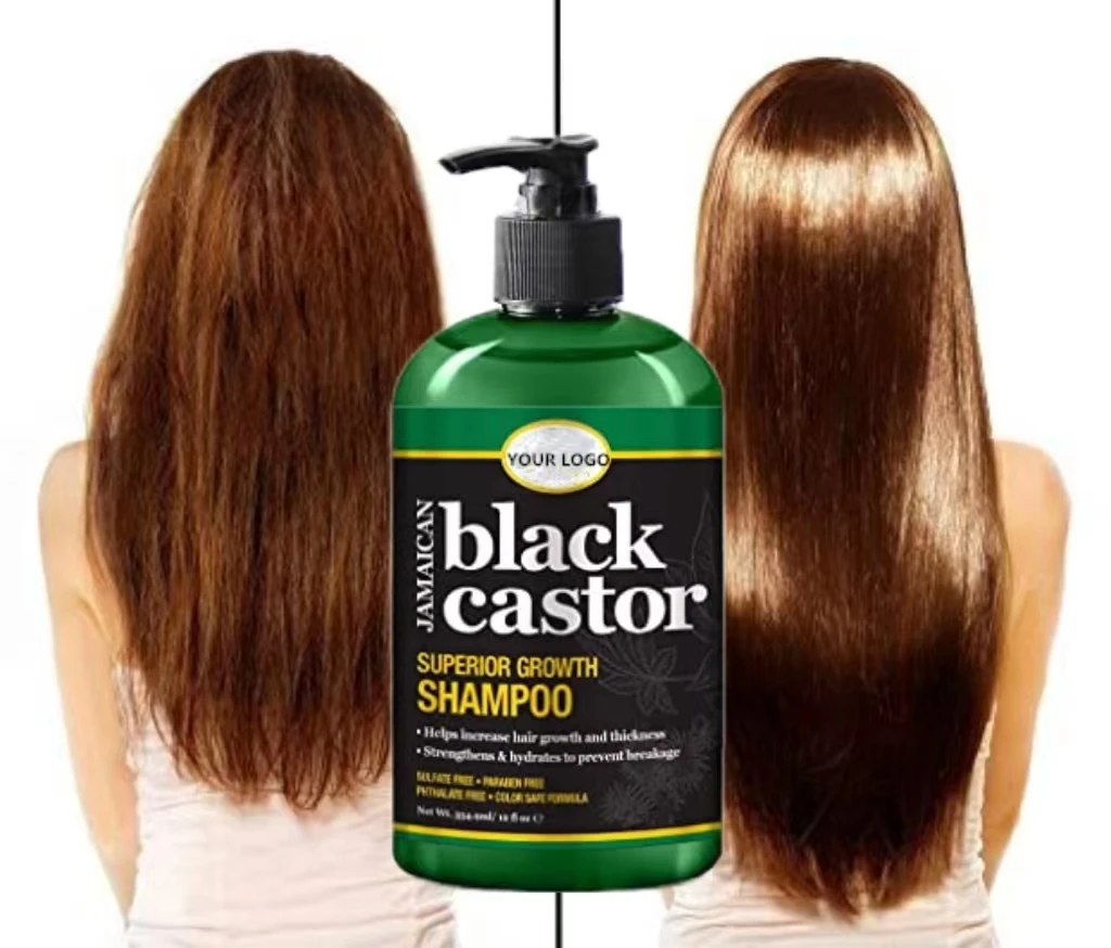 custom private label oem odm hair growth shampoo treatment for bald hair black jamaican castor oil shampoo
