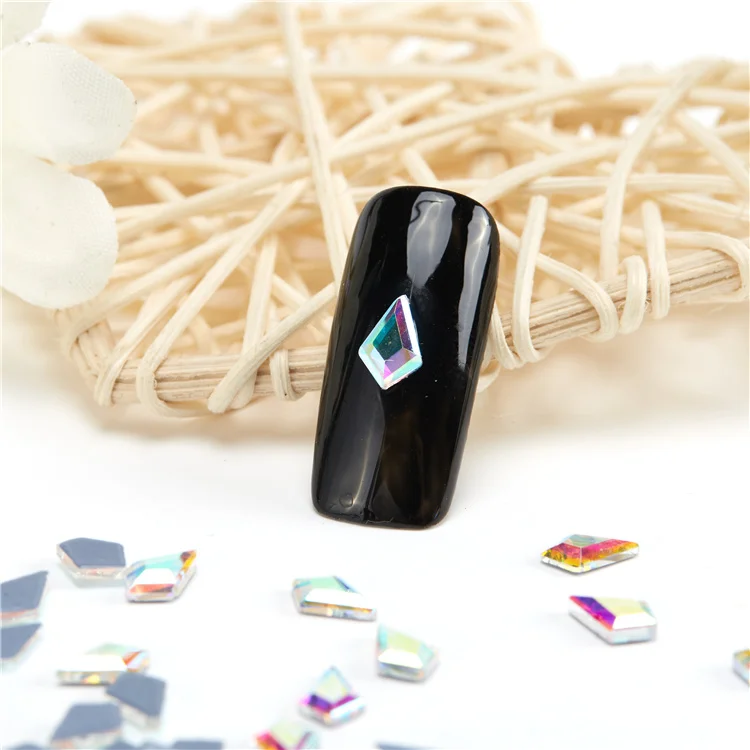 New product ab glass rhinestones flat back non hotfix rhinestone for crocs self adhesive