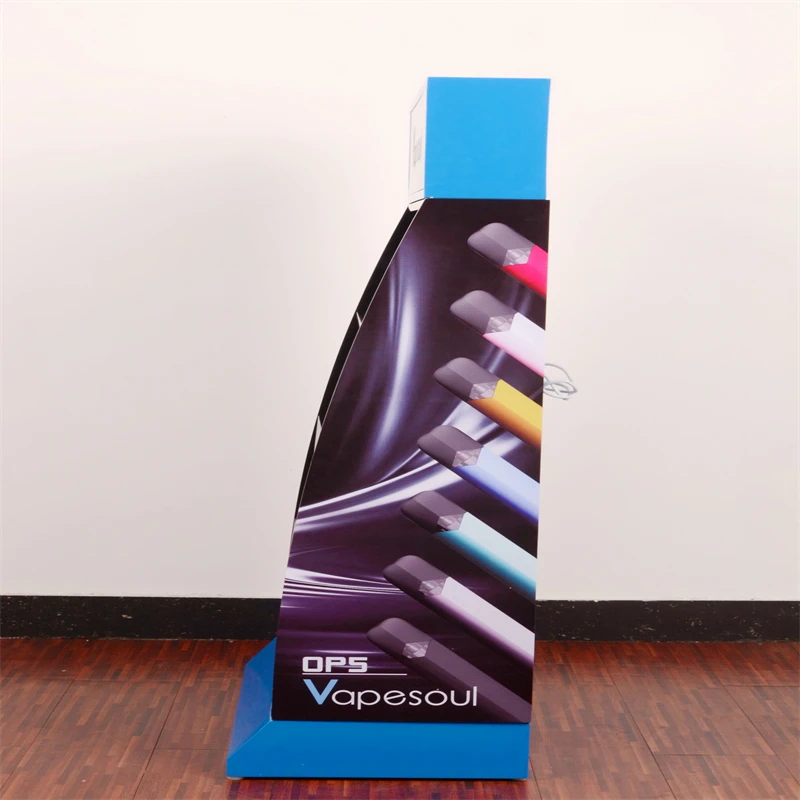Custom cardboard display shelves are used to display items for collections