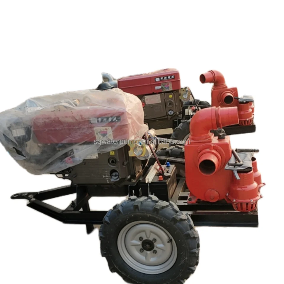 Water Pump Single Cylinder Diesel Engine 18HP Belt Pulley Connection