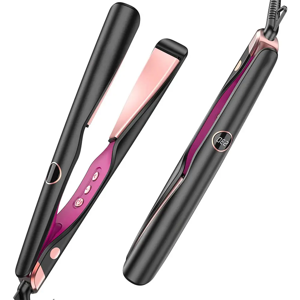 1 Inch Straightener and Curler 2 in 1 Twist Straightening Curling Iron Combo for Curl Wave Straighten Women Hair