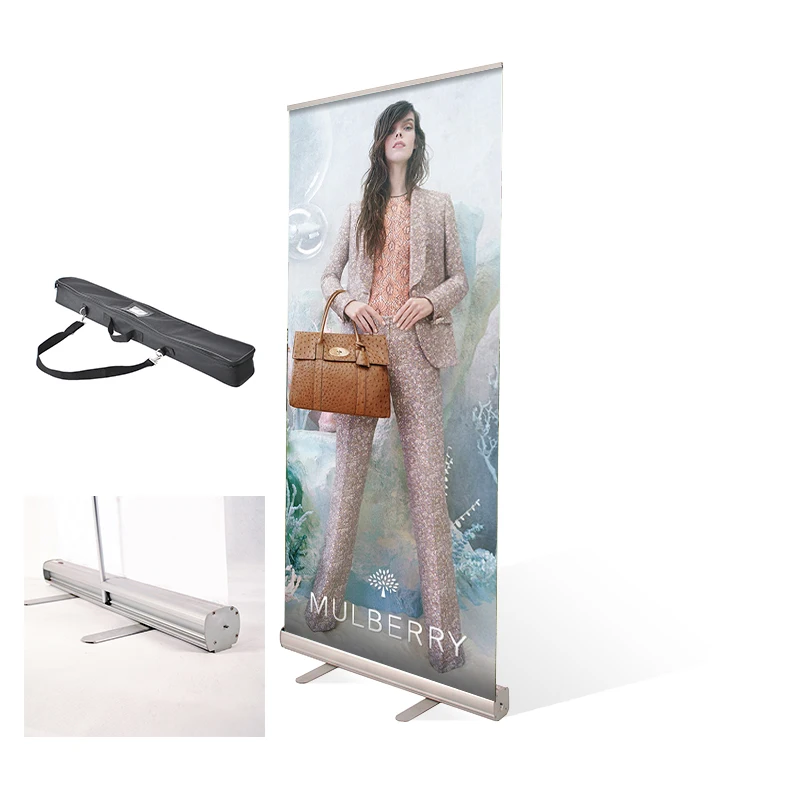 China factory 85*200cm portable single-sided fabric printing pull up retractable roll up standee graphic banner stand