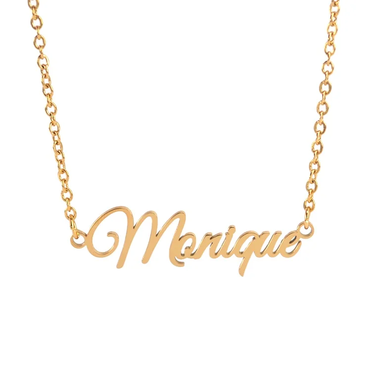Wholesale Unisex Customised Name Plate Stainless Steel Personalised Costume Jewelry Wholesale Name Plates