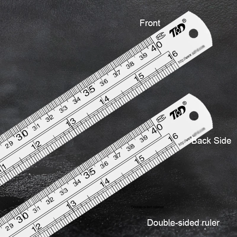 Classic 15 cm / 6 Inch Ruler High Quality Double sided Ruler Stainless Steel Metal Rulers for Measuring