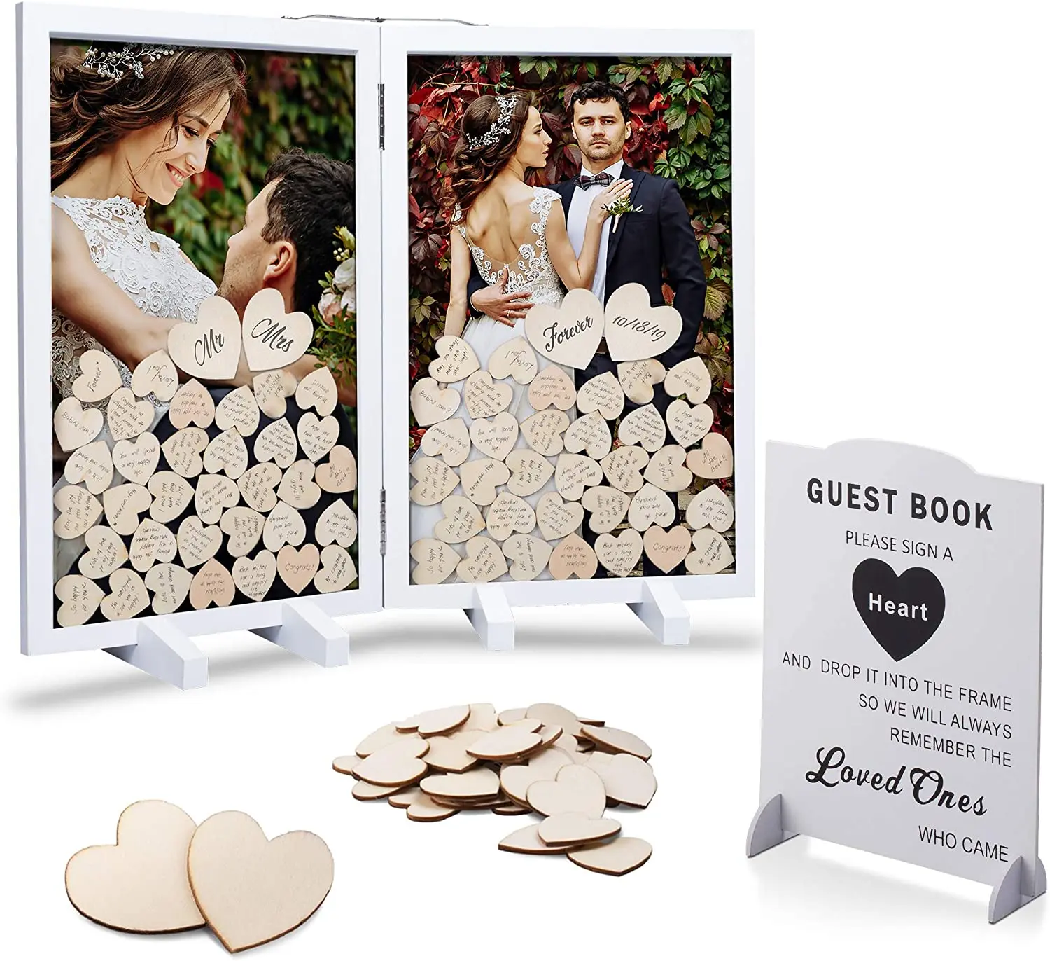 Guest Book Alternative, Drop Top Frame Guest Sign Book Wedding Gift for Wedding
