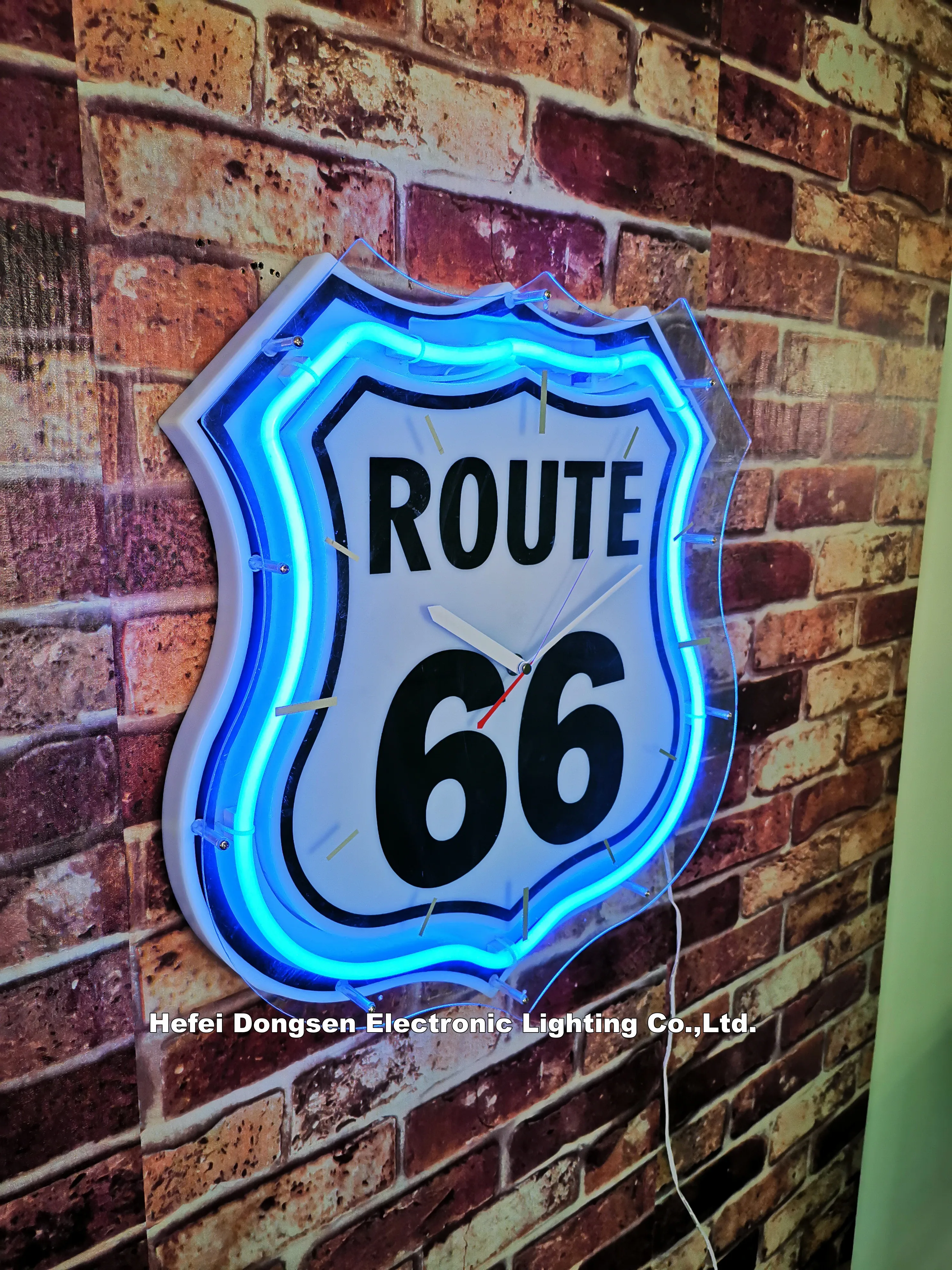 Route 66 Neon Clock