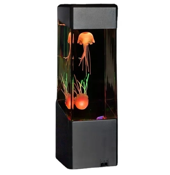LED color changing  mini Aquarium jellyfish lamp desk decoration fish tank