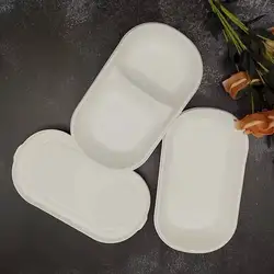 Biodegradable food containers 800ml bagasse  disposable sugarcane Lunch Box