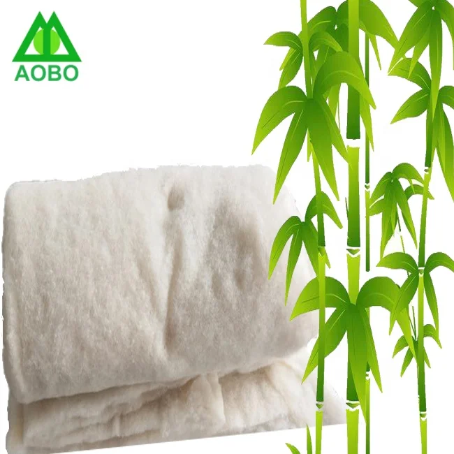 Natural soft nonwoven bamboo fiberfill wadding batting filling material for thermal clothing/quilt/bedding