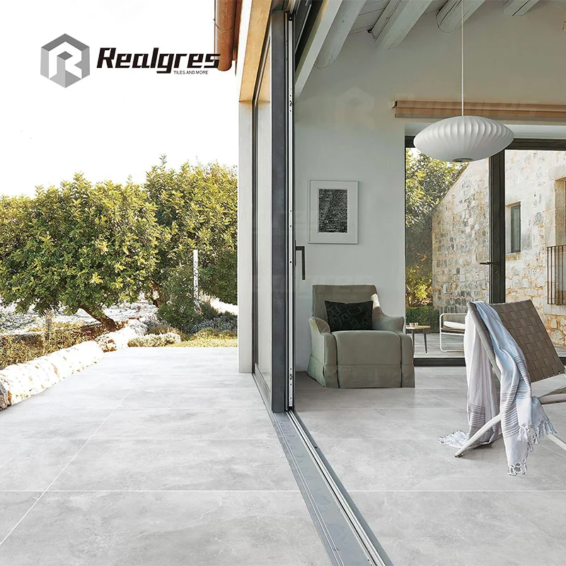 Realgres Outdoor Patio Interior Bathroom Hotel Cement Matte 20mm Rustic Glazed Porcelain Floor Tiles Made Foshan