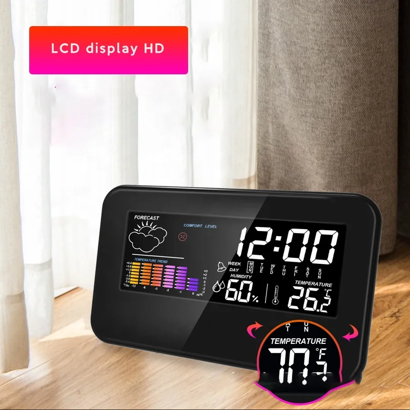 Wireless Weather Station With Color Screen Barometer Hygrometer High Accuracy Wireless Weather Station Suitable for indoor