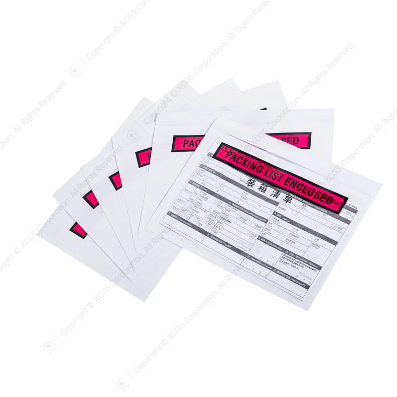 Cheap Clear List Envelope Pouch Courier East to Peel Off Packing List Envelope For Protecting Documents From Waterproof And Dust