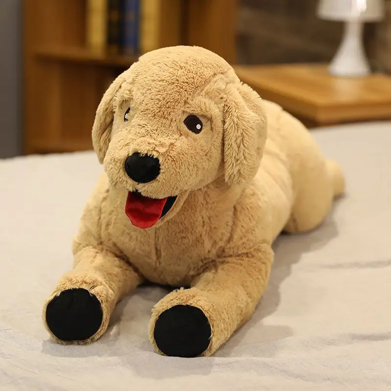 Simulation Labrador Dog Doll Stuffed Plush Toys Golden Retriever Lovely Cute Rag Dolls Gifts