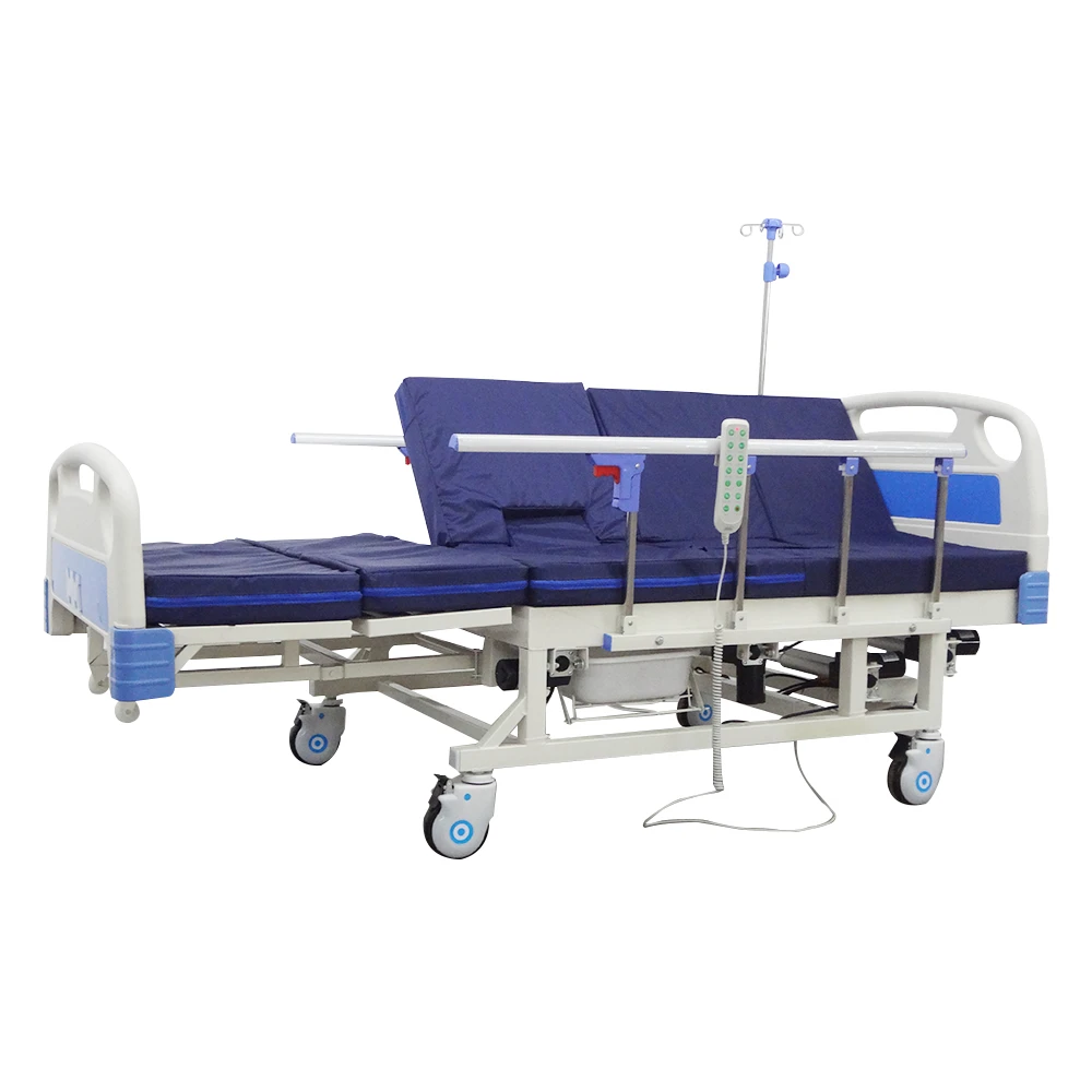 Waterproof Hybrid Mattress with Hand Rail Homecare Nursing Medical Folding Hospital Bed