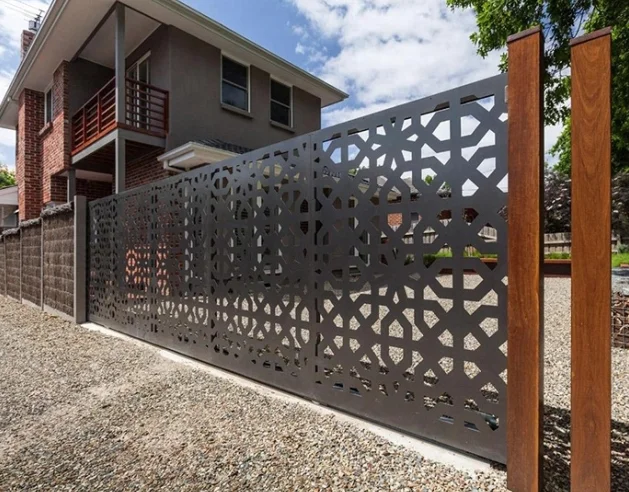 Top quality weather resistant  perforated decorative pattern corten steel metal screen
