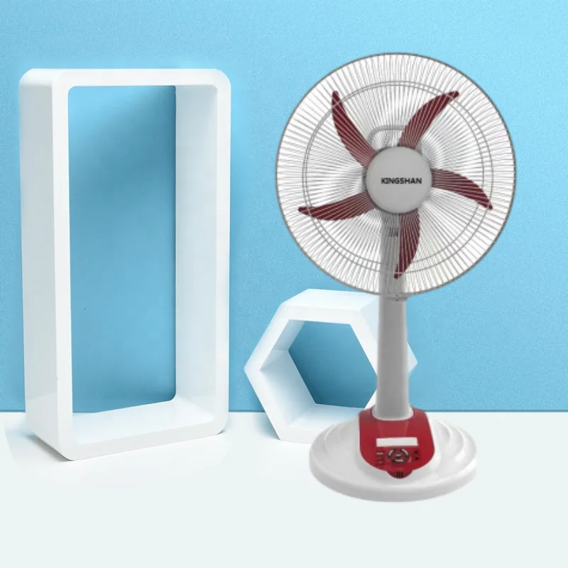 Manufacturer Household 16 Inch AC Rechargeable Half Stand Fan With Light Air Cooling Rechargeable Table Fan