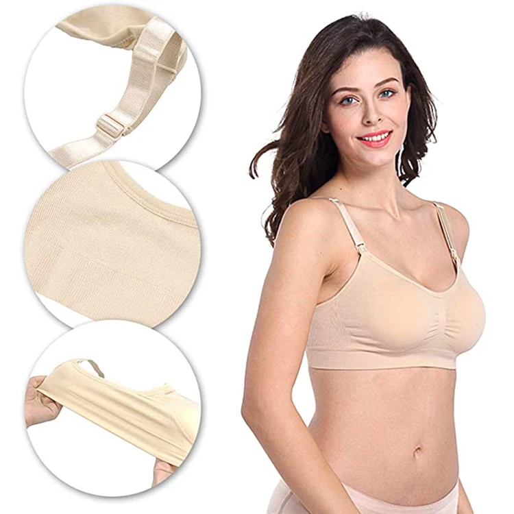 Женский бесшовный бюстгальтер для сна, бюстгальтер для грудного вскармливания