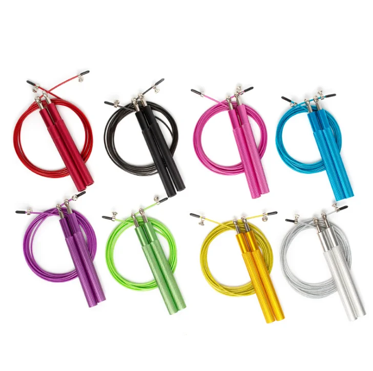 Aluminum Handle Customized Logo Multi color adjustable Training Speed Cable Jump Rope