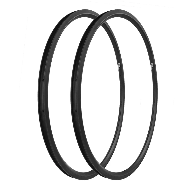 
Chinese Toray 700 Light Weight Carbon 24mm Depth Road Bicycle Tubeless Clincher Oem Rims 