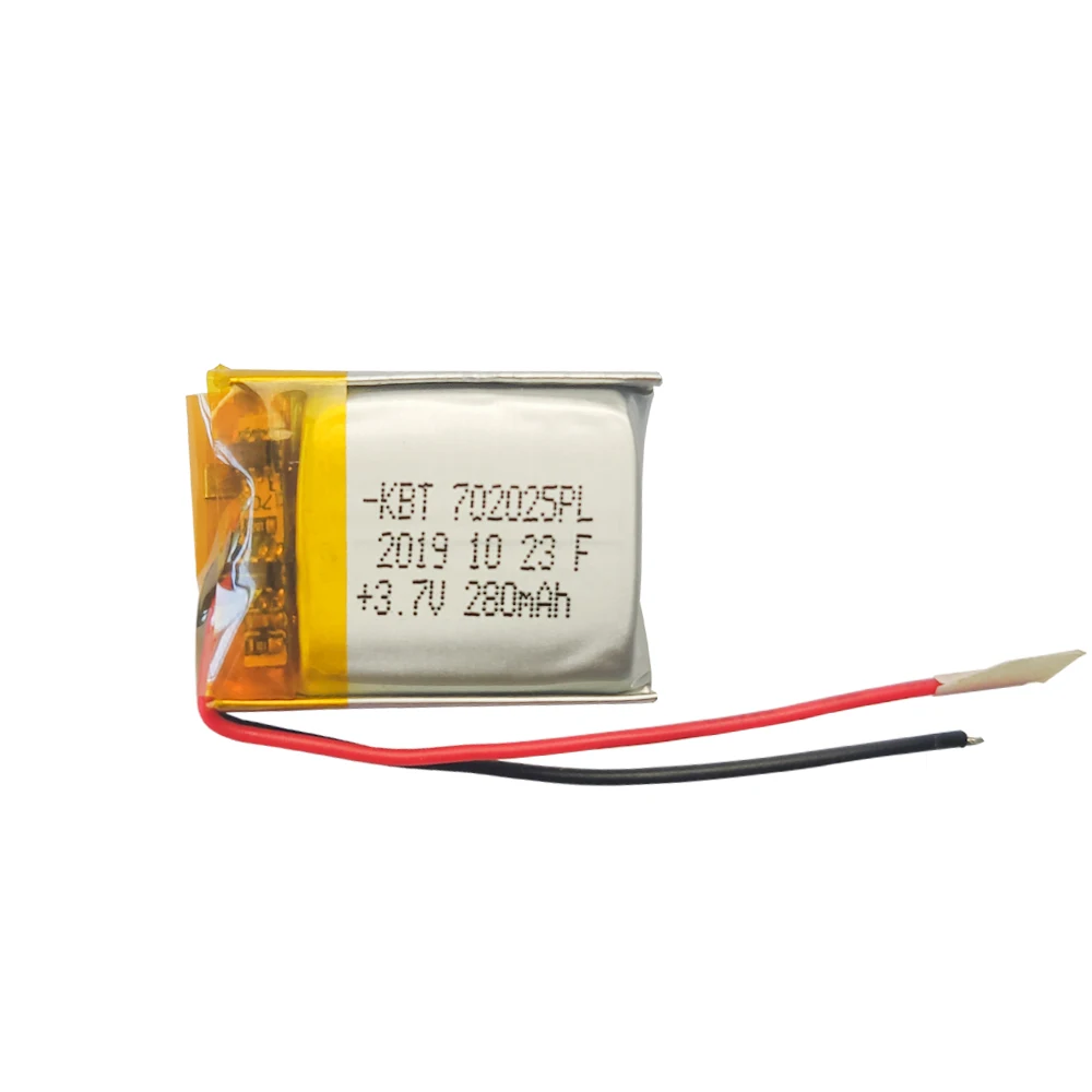 Шэньчжэнь KBT 3 7 v 280mAh 702025PL литий-ионные перезаряжаемые батареи упаковка литий-полимерных батарей с печатной