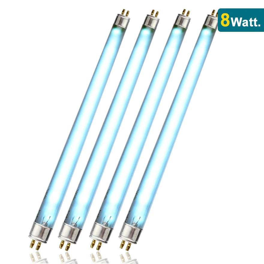 Greeden clear glass 30cm length  8W T5 UVC transparent ultraviolet tube light for home disinfection